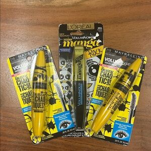NEW Maybelline and L'Oreal Voluminous Mascara Set